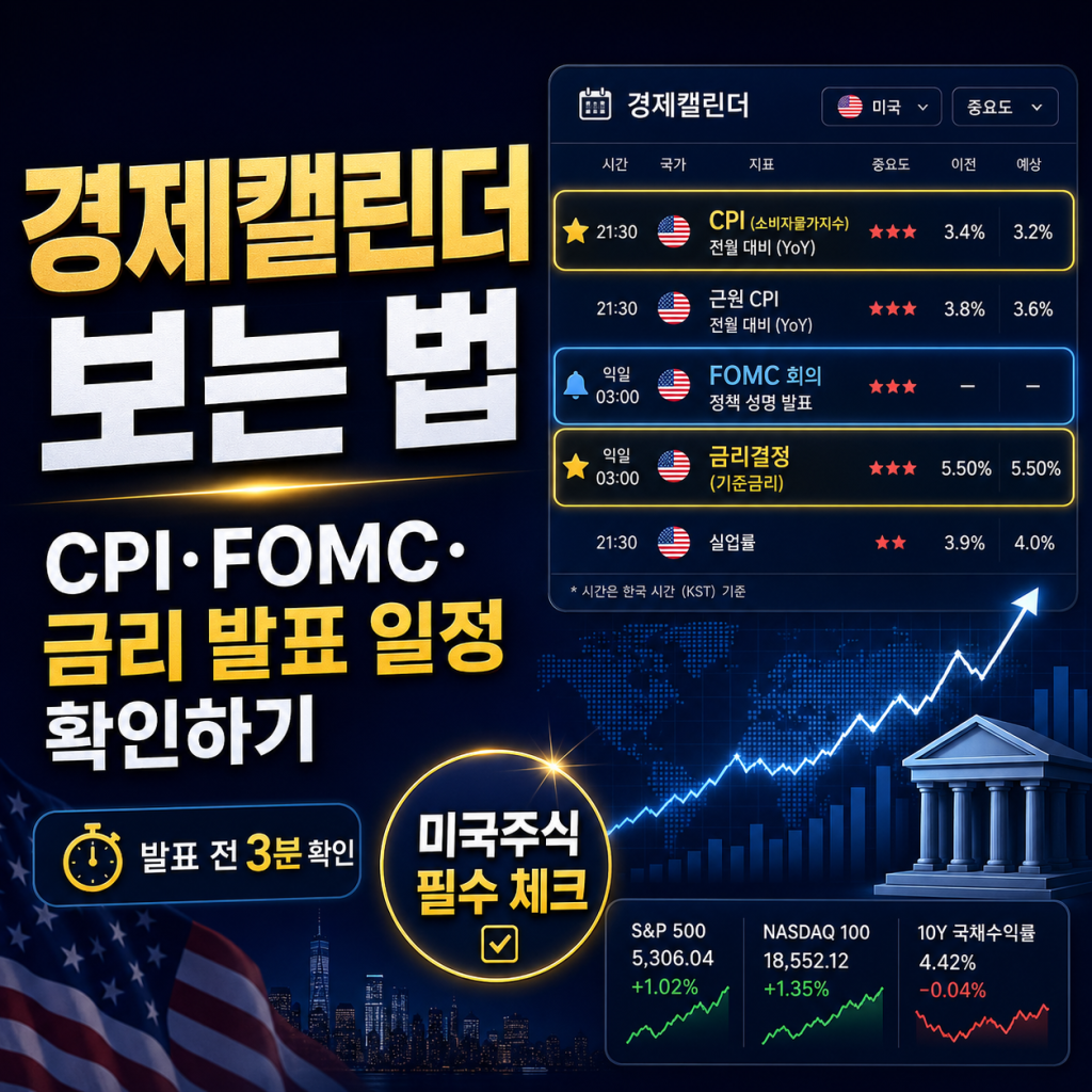 경제캘린더 보는 법