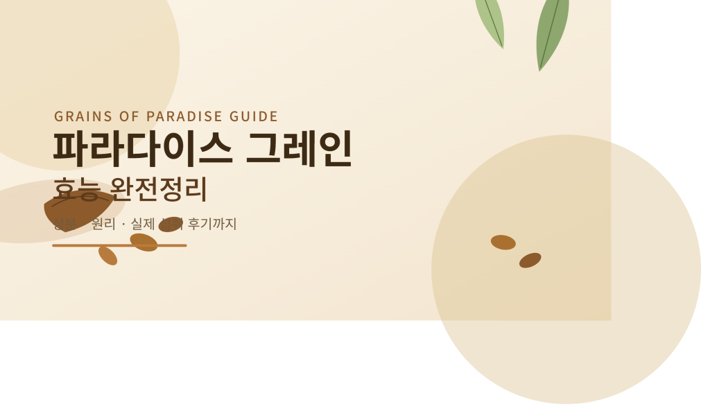 파라다이스 그레인 효능