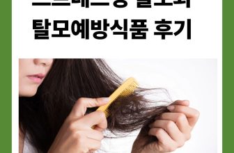 스트레스성 탈모와 탈모예방식품 후기